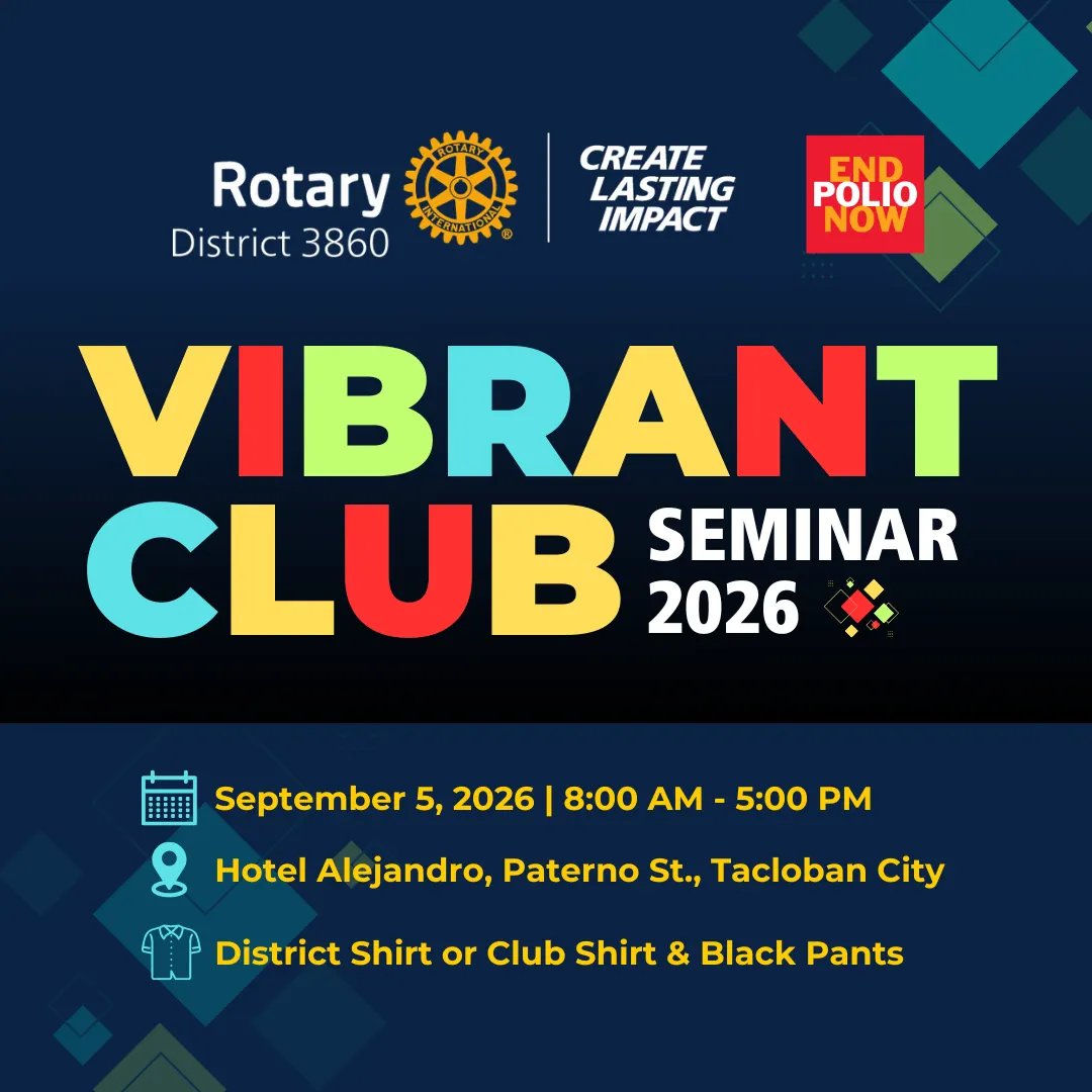 Vibrant Club Seminar: Tacloban-Samar-Leyte official banner